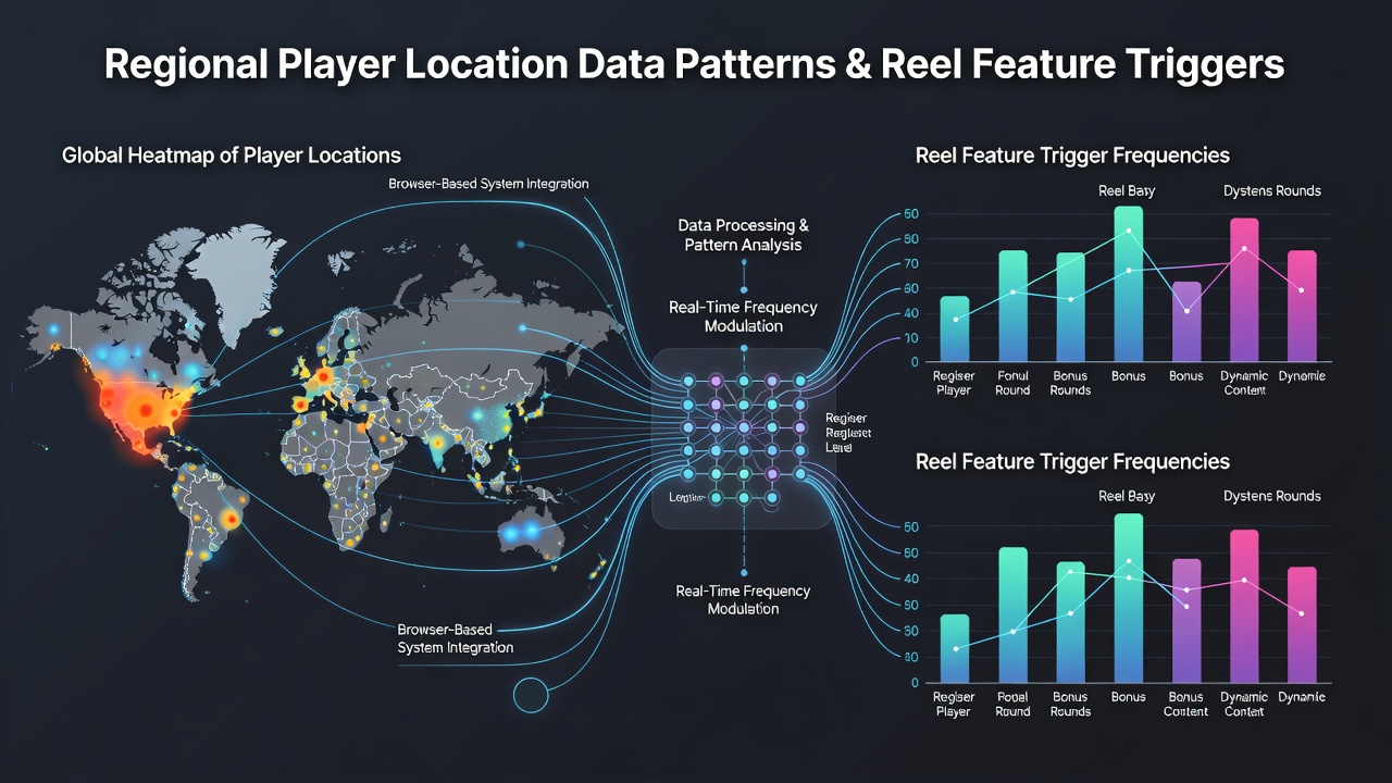 Map overlay showing off-peak reel trigger variations by geographic player clusters