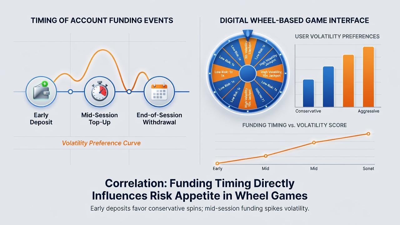 Data visualization of account funding times versus volatility selections in Australian mobile gaming